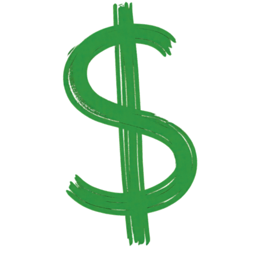 dollar sign hand drawn icon