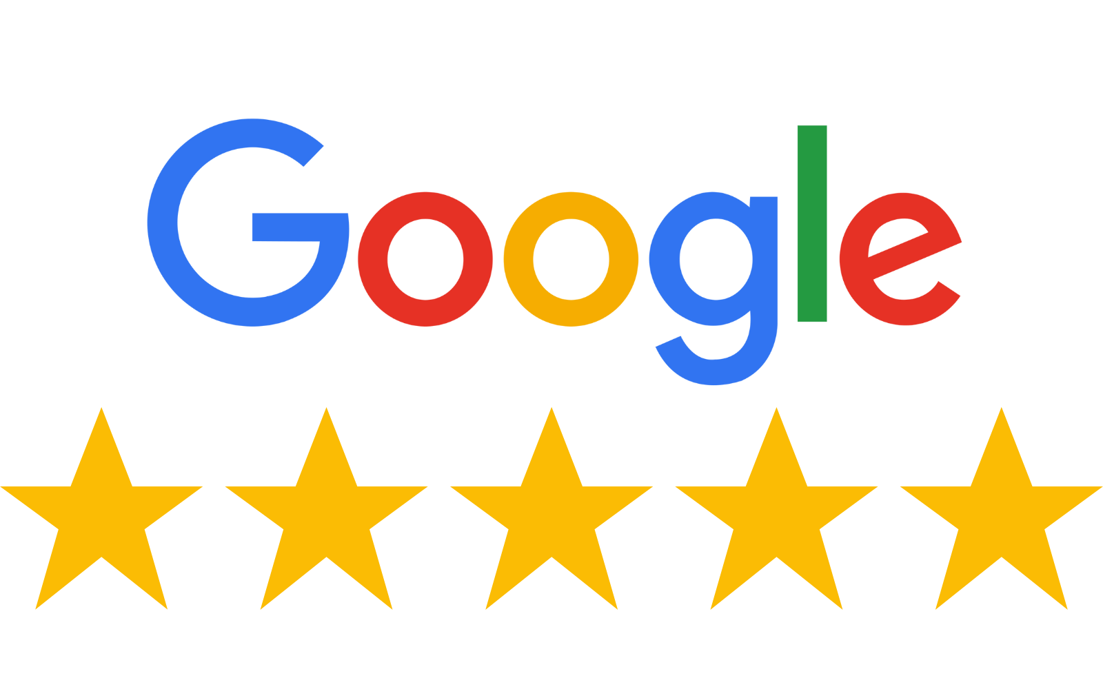 Google five star review logo for best answering service