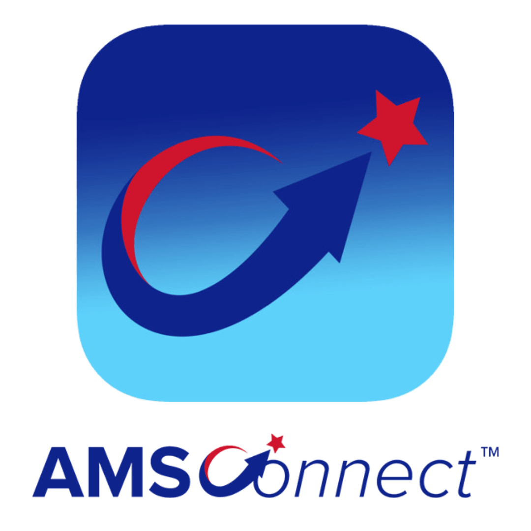 amsconnect logo with app logo