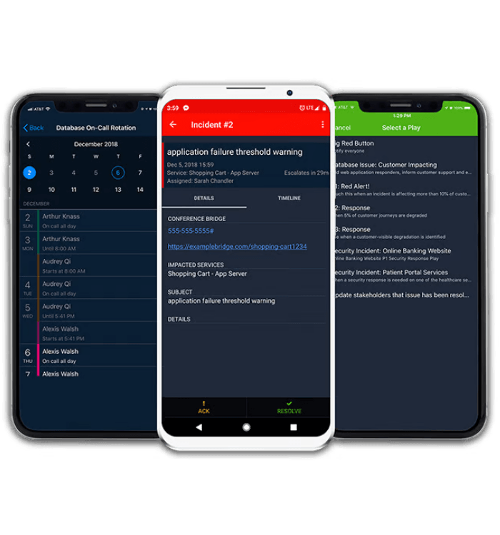 pagerduty mobile app in use