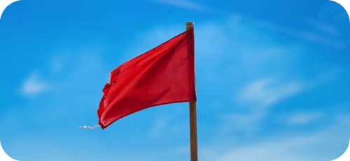 red flag in sky for blog