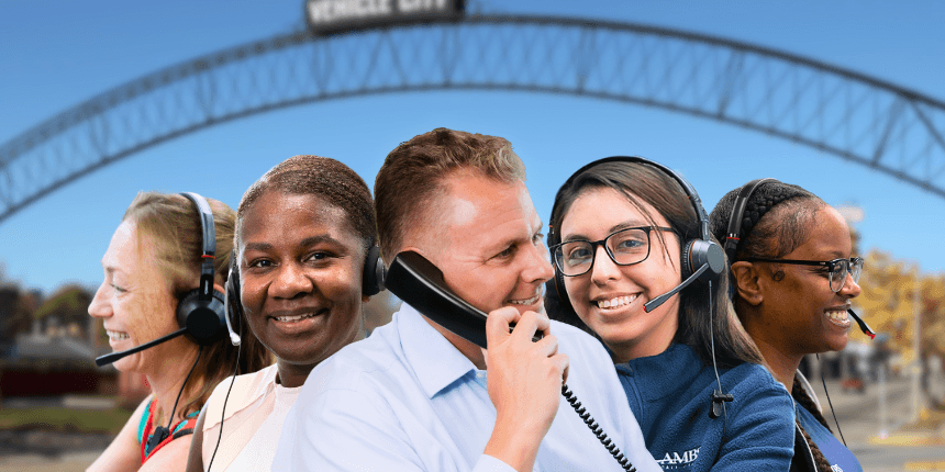 flint michigan with ambs call center phone answering service agents in front
