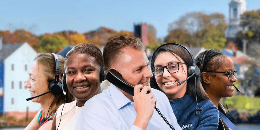 new haven conneticut houses with ambs call center agents in front