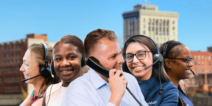 saginaw michigan with ambs call center phone answering service agents in front