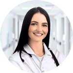 hospital provider that is smiling from using a physician answering service