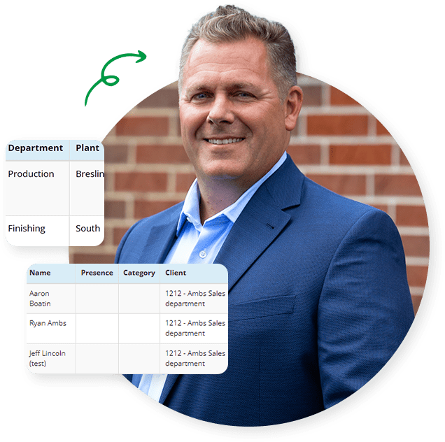 real estate answering service agent looking at camera