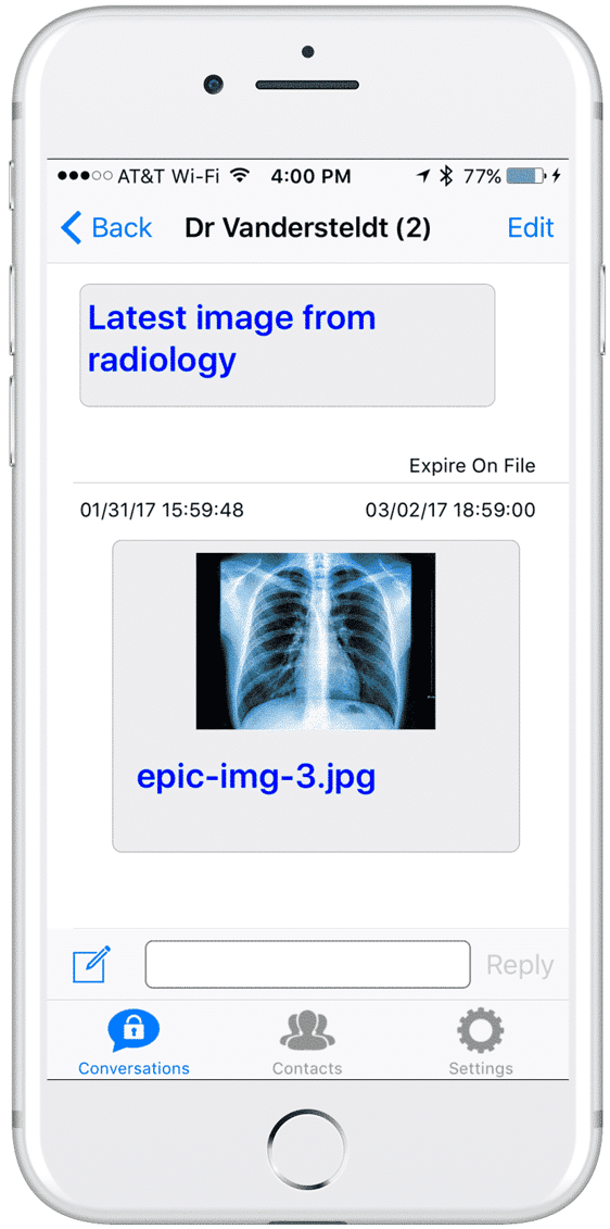 Secure text messaging for healthcare ambs call center