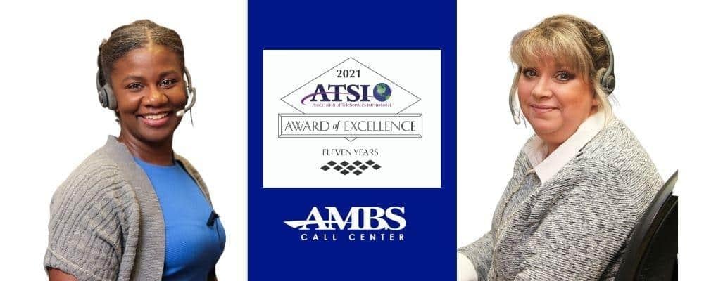 Ambs Call Center earns the 2021 ATSI Award of Excellence